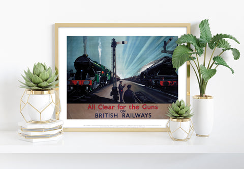 All Clear For The Guns On British Railways - Art Print