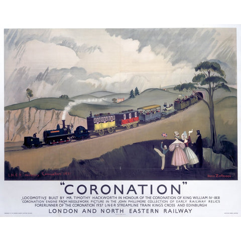 Coronation LNER 24" x 32" Matte Mounted Print