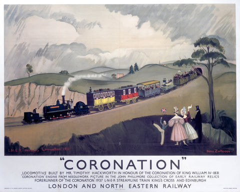 Coronation LNER 24" x 32" Matte Mounted Print