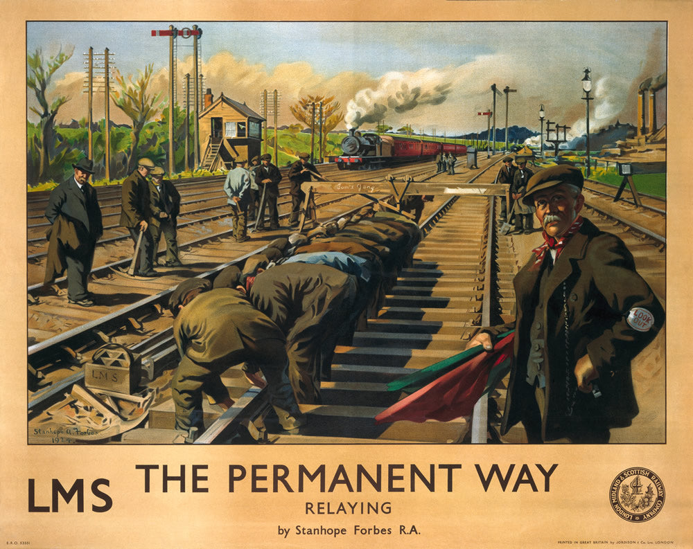 The Permanent Way - Relaying LMS 24" x 32" Matte Mounted Print