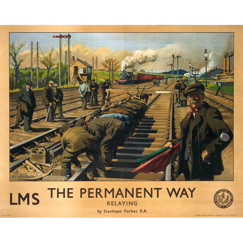 The Permanent Way - Relaying LMS 24" x 32" Matte Mounted Print