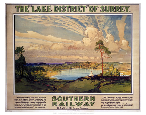 The Lake District of Surrey 24" x 32" Matte Mounted Print