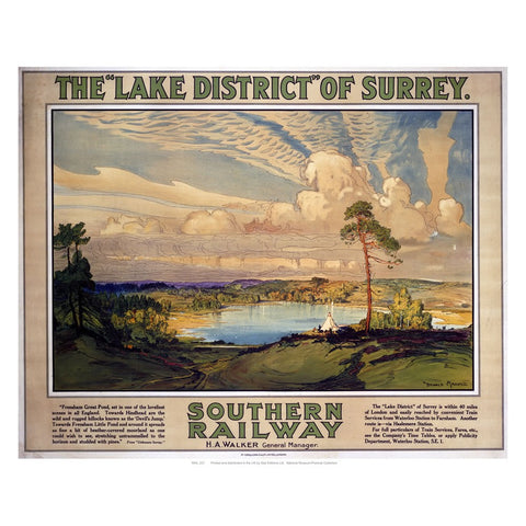 The Lake District of Surrey 24" x 32" Matte Mounted Print