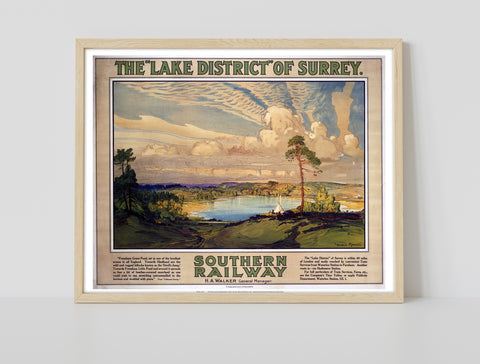 The Lake District Of Surrey - 11X14inch Premium Art Print