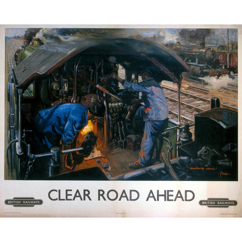 Clear Road Ahead British Railways 24" x 32" Matte Mounted Print