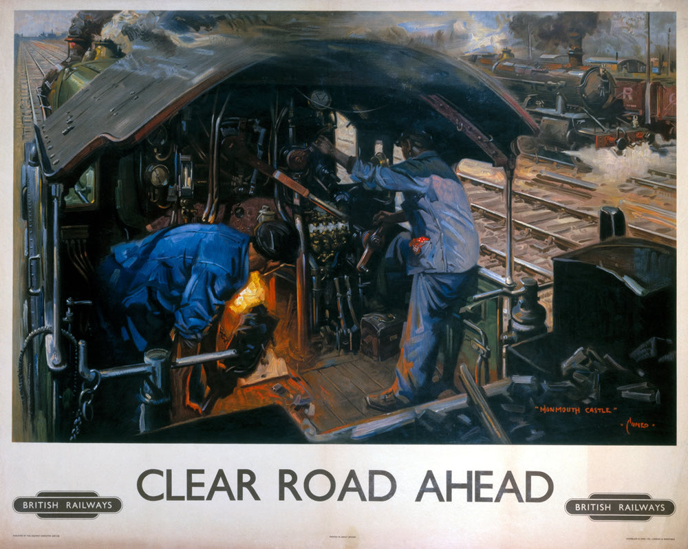 Clear Road Ahead British Railways 24" x 32" Matte Mounted Print