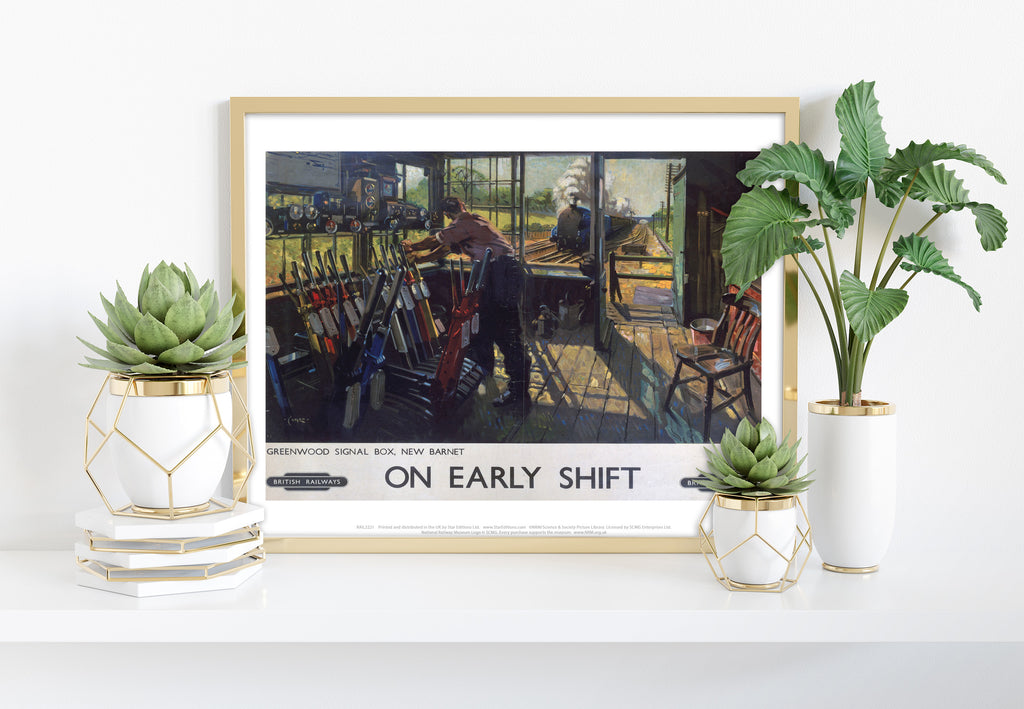 On Early Shift - Greenwood Signal Box, New Barnet Art Print