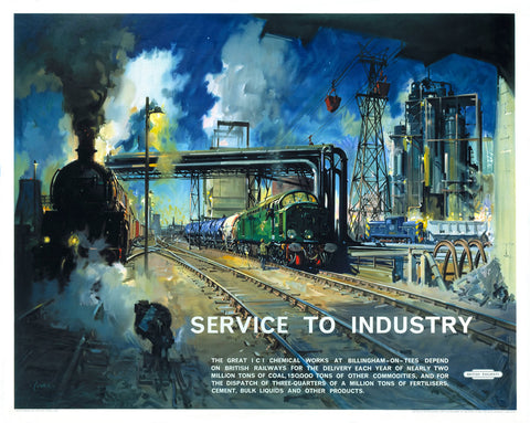 Service to Industry - Billingham-on-Tees 24" x 32" Matte Mounted Print