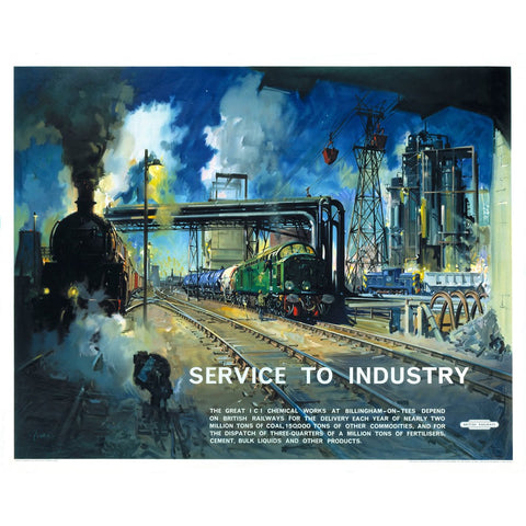 Service to Industry - Billingham-on-Tees 24" x 32" Matte Mounted Print