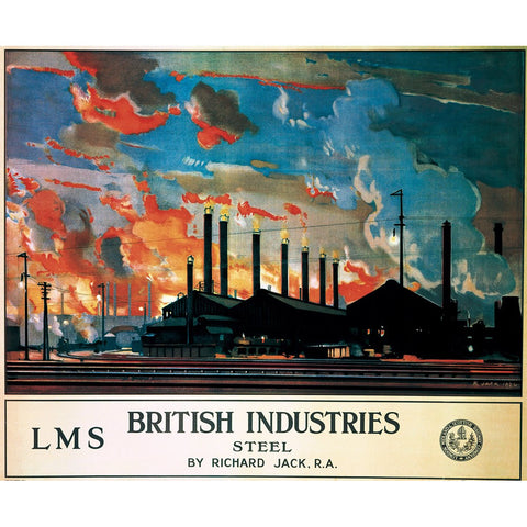 British Industries Steel LMS 24" x 32" Matte Mounted Print