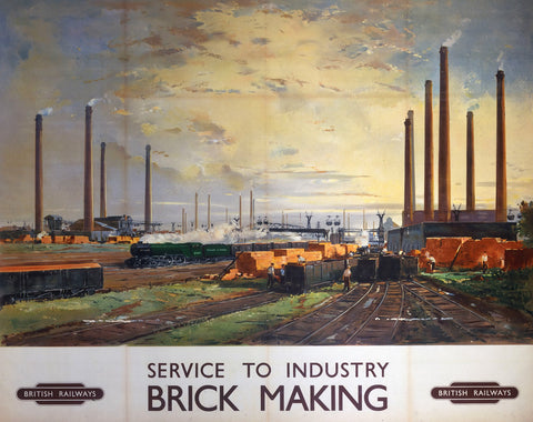 Service to Industry - BRICK MAKING 24" x 32" Matte Mounted Print