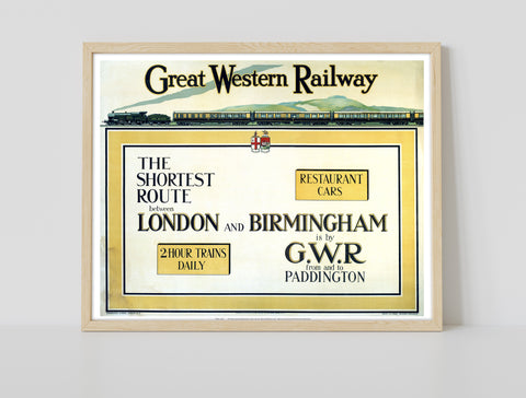The Shortest Route Between London And Birmingham Art Print