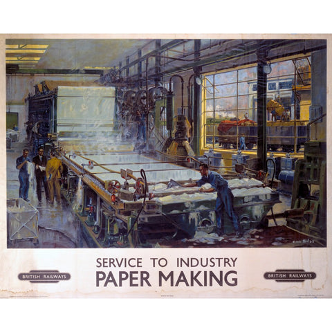 Service to Industry PAPER MAKING 24" x 32" Matte Mounted Print