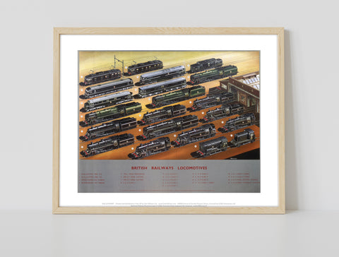 British Railways Locomotives - 11X14inch Premium Art Print