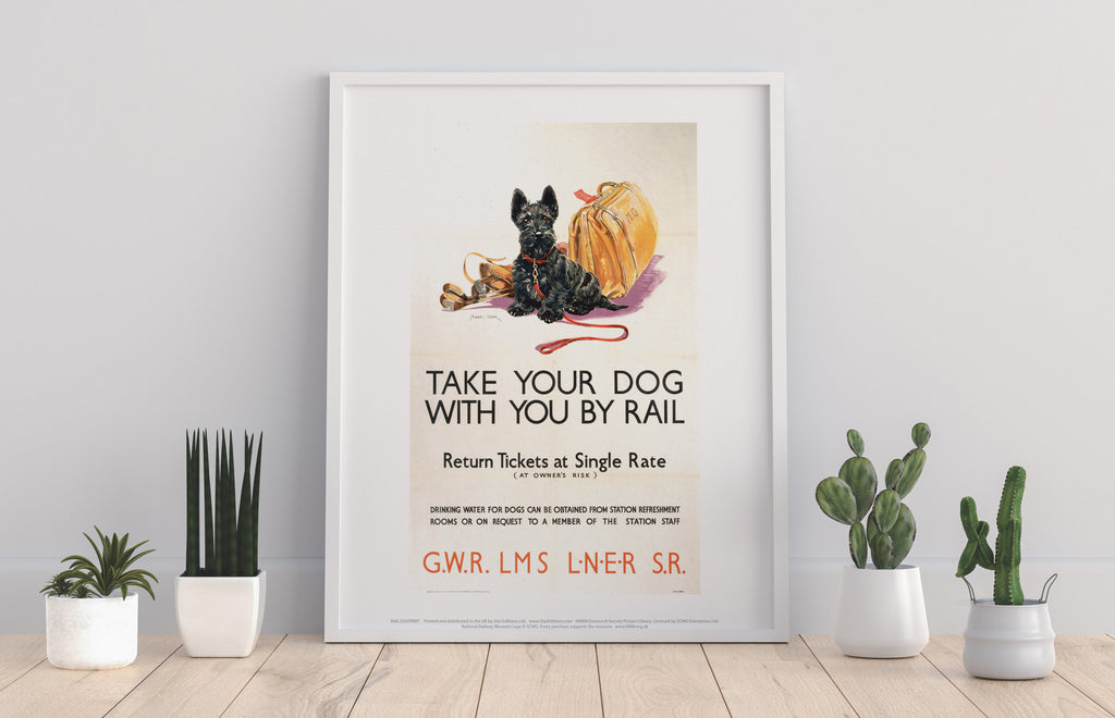 Take Your Dog With You By Rail - 11X14inch Premium Art Print