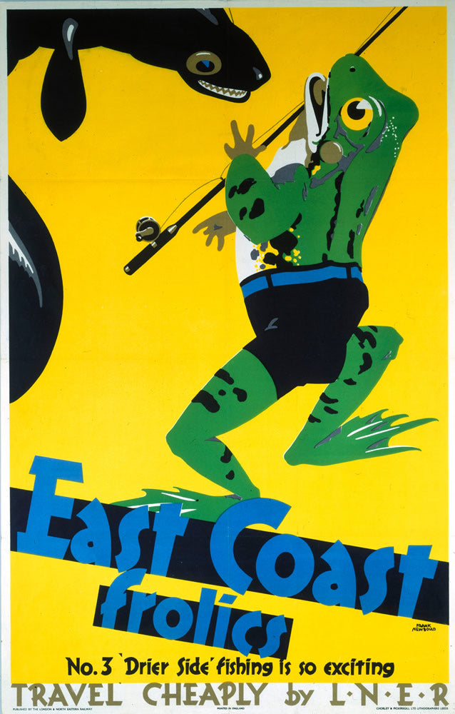 East Coast Frolics - Frog LNER 24" x 32" Matte Mounted Print