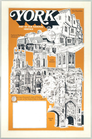 York National Heritage poster 24" x 32" Matte Mounted Print