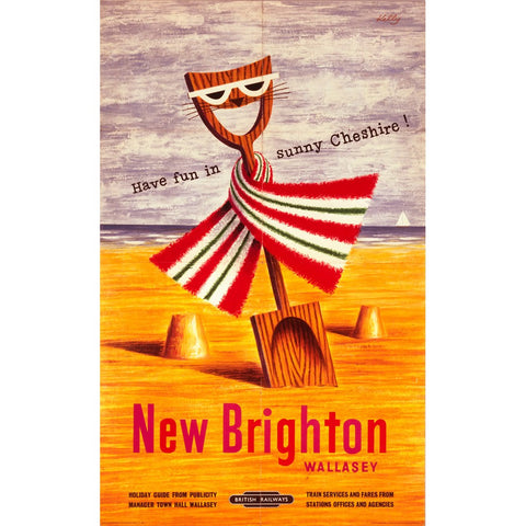 New Brighton Wallasey - Sunny Cheshire 24" x 32" Matte Mounted Print