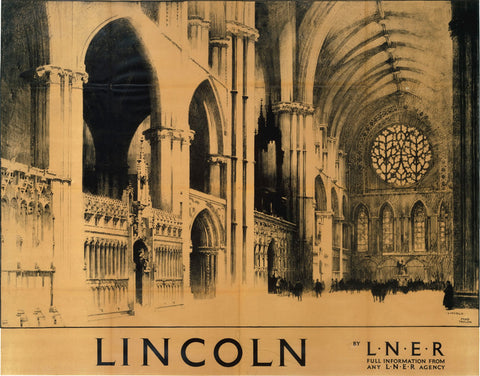 Lincoln LNER It's Quicker By Rail 24" x 32" Matte Mounted Print