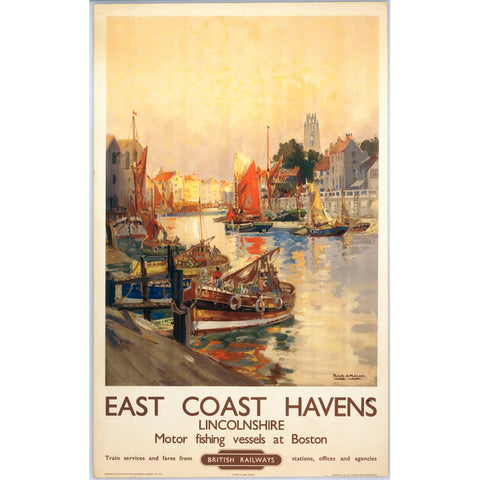 Lincolnshire East Coast Havens Motor Fishing 24" x 32" Matte Mounted Print