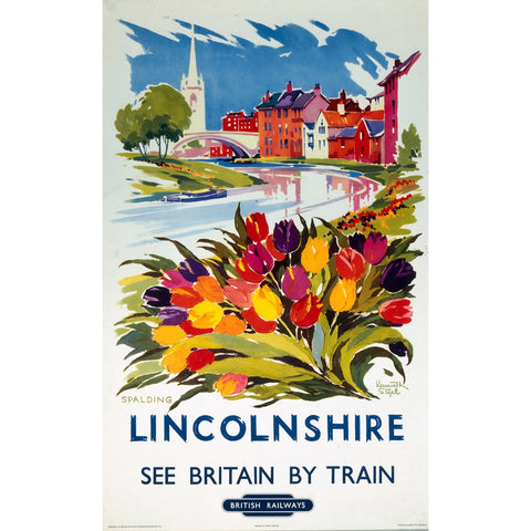 Lincolnshire See Britain by Train 24" x 32" Matte Mounted Print