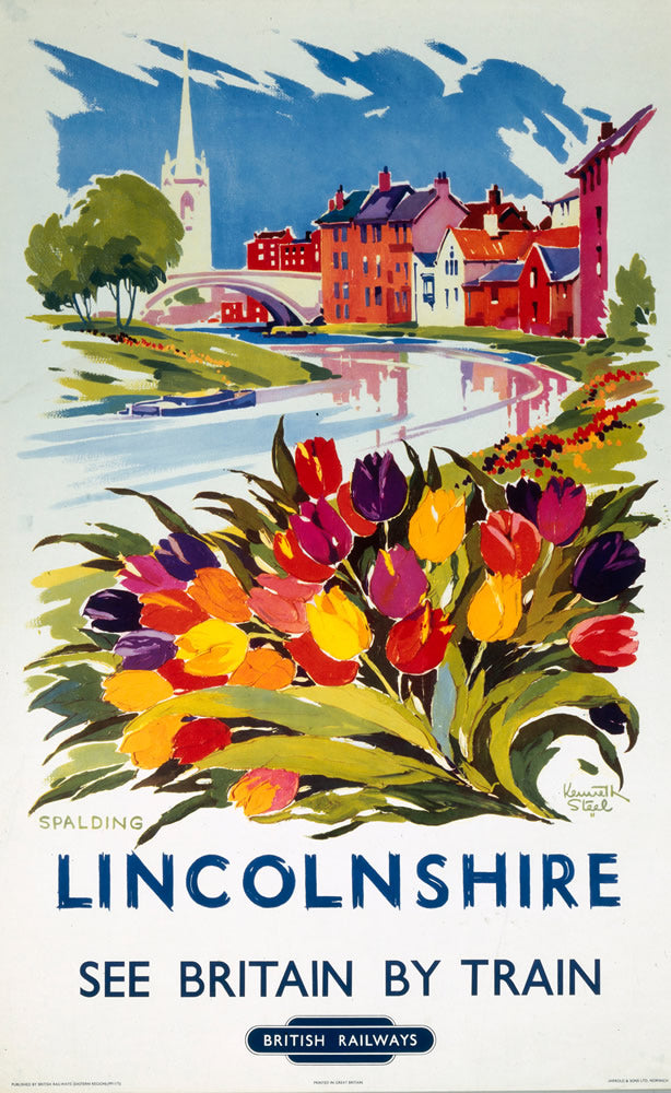 Lincolnshire See Britain by Train 24" x 32" Matte Mounted Print