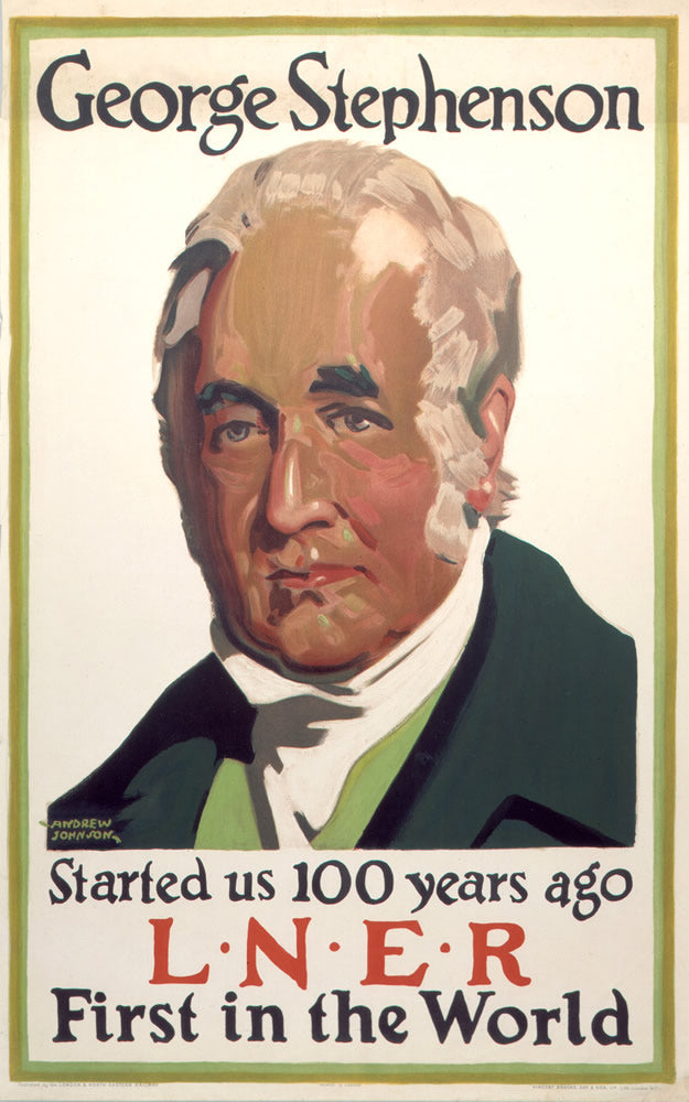 George Stephenson LNER 24" x 32" Matte Mounted Print