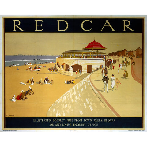 Redcar LNER 24" x 32" Matte Mounted Print