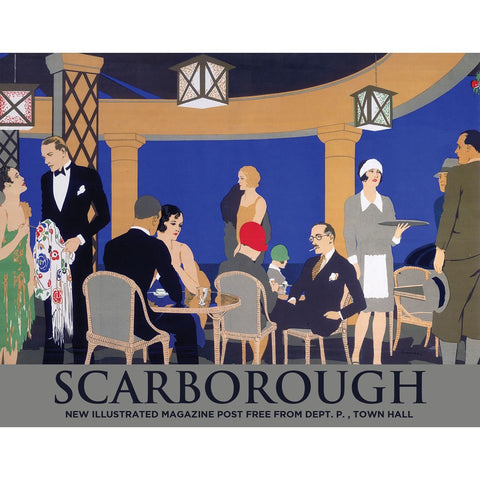 Scarborough It's Quicker by Rail Half Poster 24" x 32" Matte Mounted Print