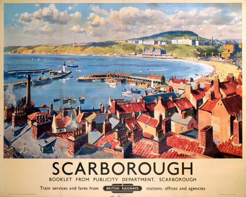 Scarborough British Railways 24" x 32" Matte Mounted Print
