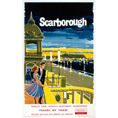 Scarborough British Railways 24" x 32" Matte Mounted Print