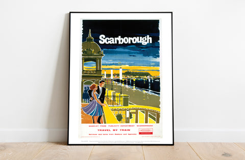 Scarborough At Night - British Railways - Premium Art Print