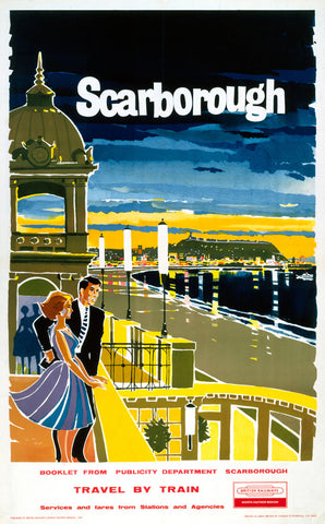 Scarborough British Railways 24" x 32" Matte Mounted Print