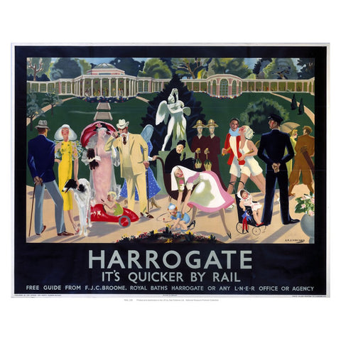 Harrogate busy Park 24" x 32" Matte Mounted Print