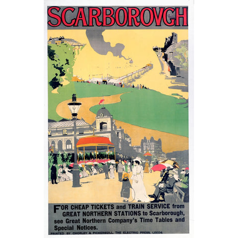 Scarborough British Railways 24" x 32" Matte Mounted Print