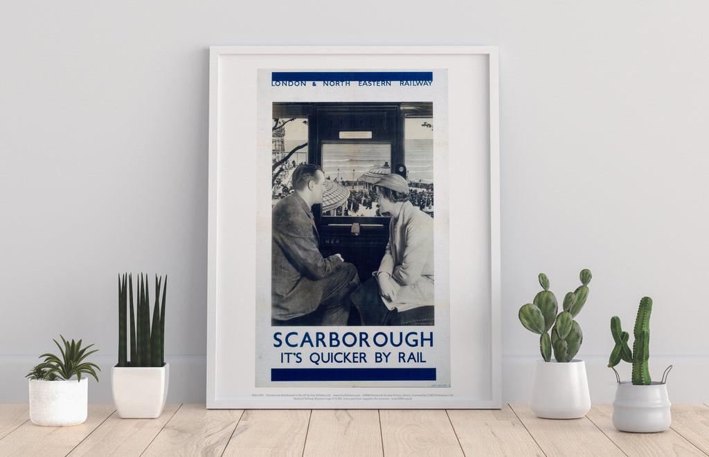 Scarborough From The Train - It's Quicker By Rail Art Print