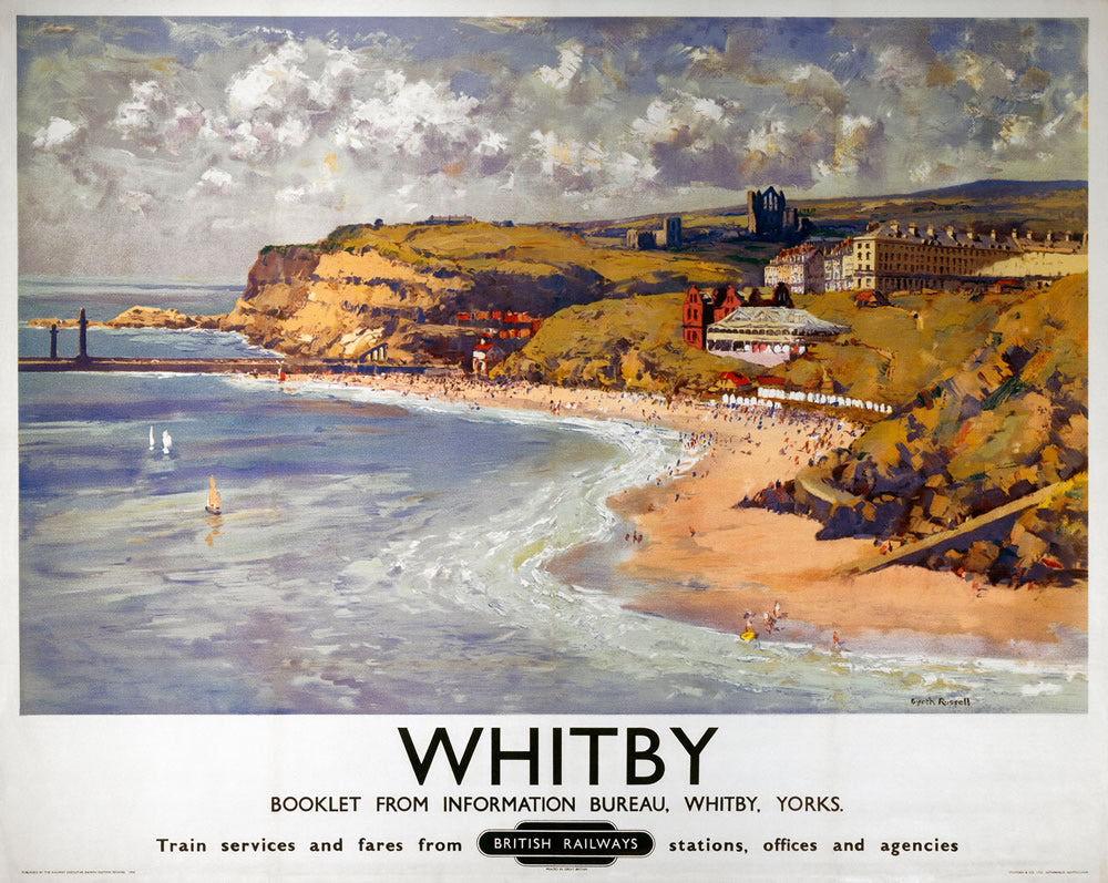 Whitby Yorkshire British Railways 24" x 32" Matte Mounted Print