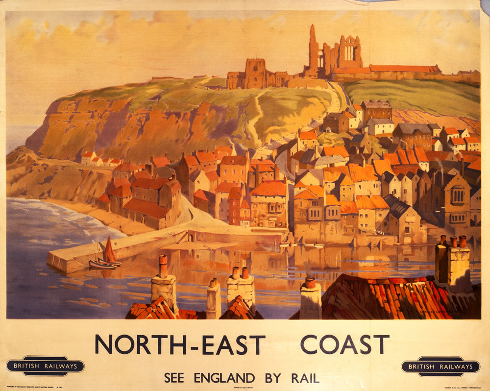 North East Coast Whitby 24" x 32" Matte Mounted Print