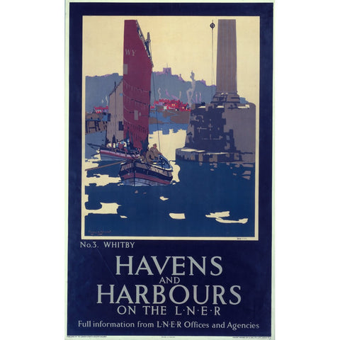 Havens and Harbours Whitby LNER 24" x 32" Matte Mounted Print