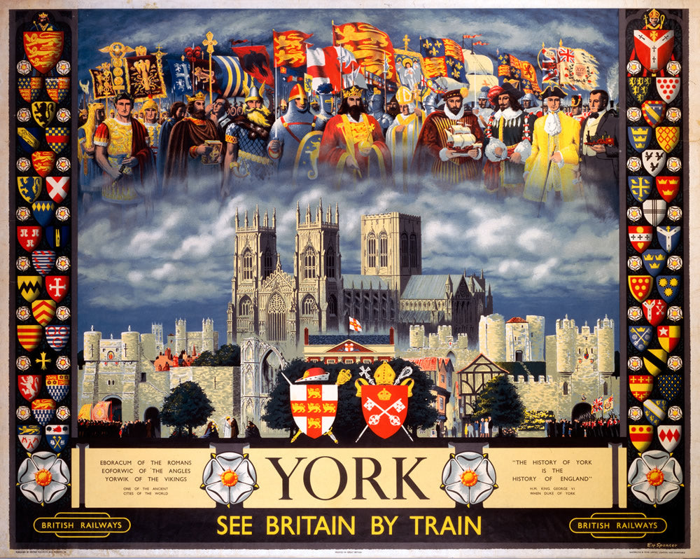 York See Britain by Train 24" x 32" Matte Mounted Print