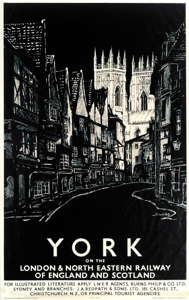York on the LNER 24" x 32" Matte Mounted Print