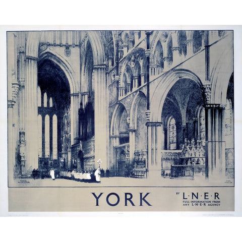 York by LNER 24" x 32" Matte Mounted Print