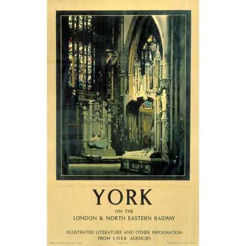 York Minster on the LNER 24" x 32" Matte Mounted Print