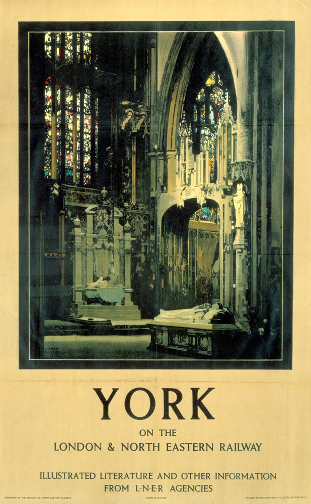 York Minster on the LNER 24" x 32" Matte Mounted Print