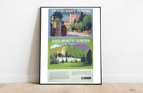 The Surrey Towns And North Downs - 11X14inch Premium Art Print