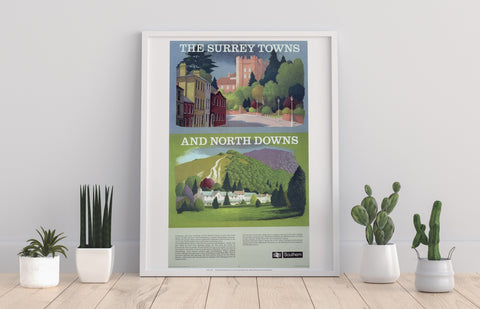 The Surrey Towns And North Downs - 11X14inch Premium Art Print