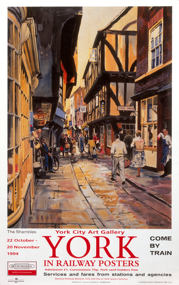 York Railway Posters Exhibition 24" x 32" Matte Mounted Print