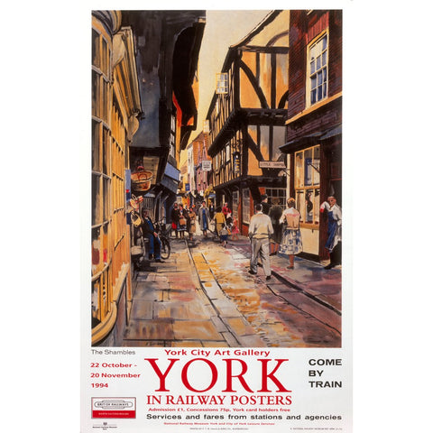 York Railway Posters Exhibition 24" x 32" Matte Mounted Print