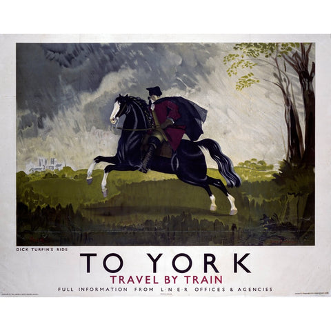 To York Dick Turpin's Ride 24" x 32" Matte Mounted Print