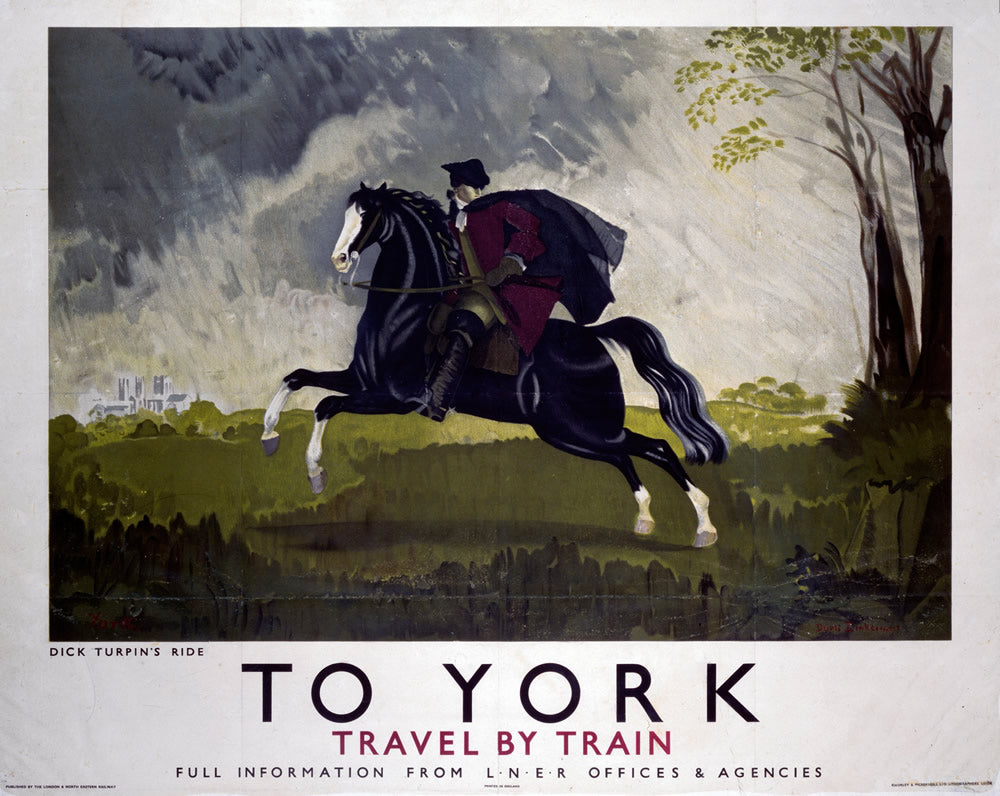 To York Dick Turpin's Ride 24" x 32" Matte Mounted Print